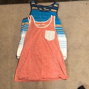 Rip curl and mossimo supply co beach tanks!